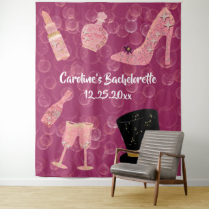 Bubbly Glitter Champagne Bachelorette Party Tapest Tapestry