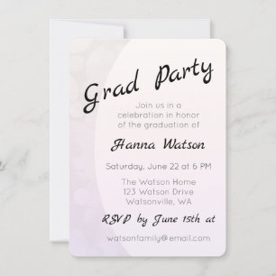 Bubbly Graduation Party Invitation
