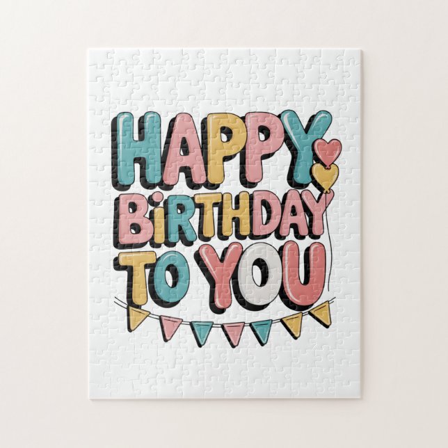 Bubbly Happy Birthday Jigsaw Puzzle (Vertical)