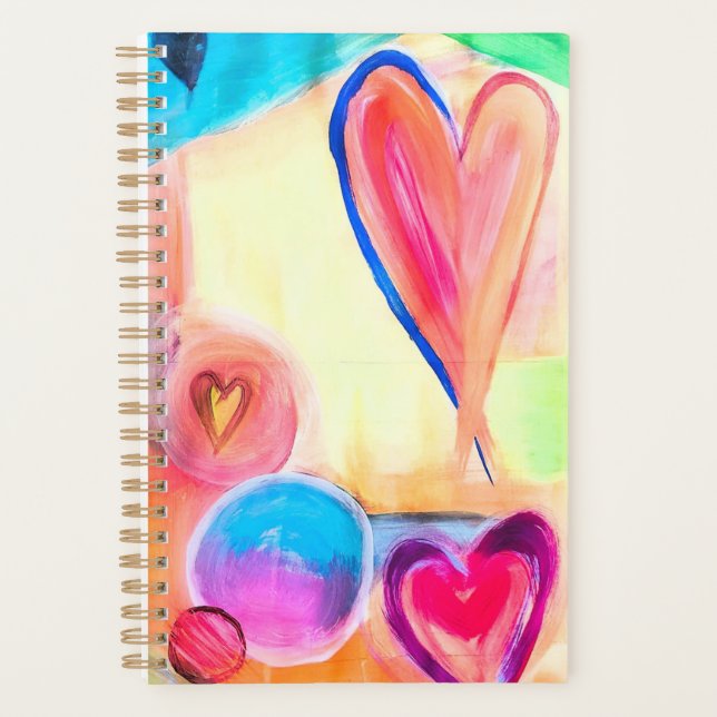 Bubbly Heart Planner - Customisable (Front)