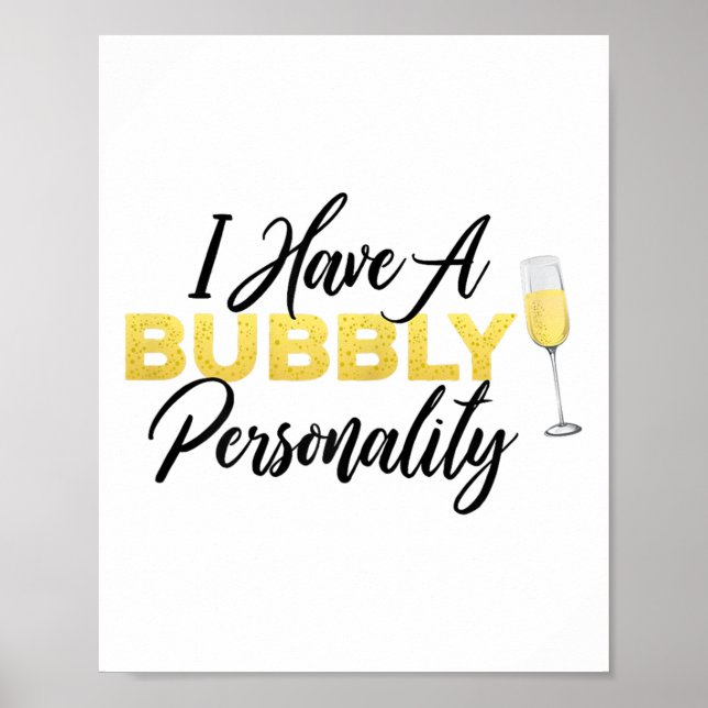 Bubbly Ity _ Champagne_wine Lover Quote  Poster (Front)
