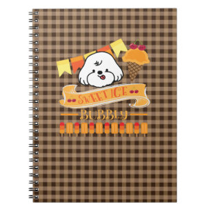 bubbly loves ice cream spiral notebook