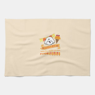 bubbly loves ice cream tea towel
