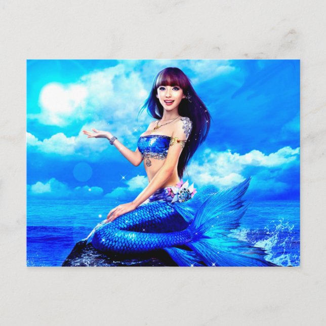 Bubbly Mermaid Postcard (Front)