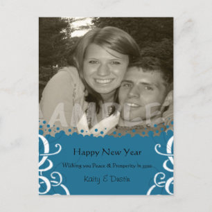 Bubbly New Year Holiday Postcard