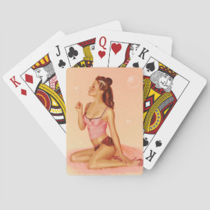 Bubbly Pin Up Playing Cards