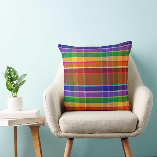 Bubbly Plaid AB Cushion (Chair)
