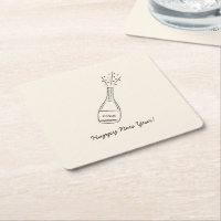 Bubbly Popping Champagne Bottle New Year's Eve