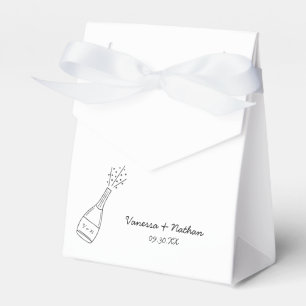 Bubbly Popping Champagne Bottle Whimsical Wedding Favour Box