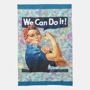 Bubbly Retro Housewife Kitchen Towel