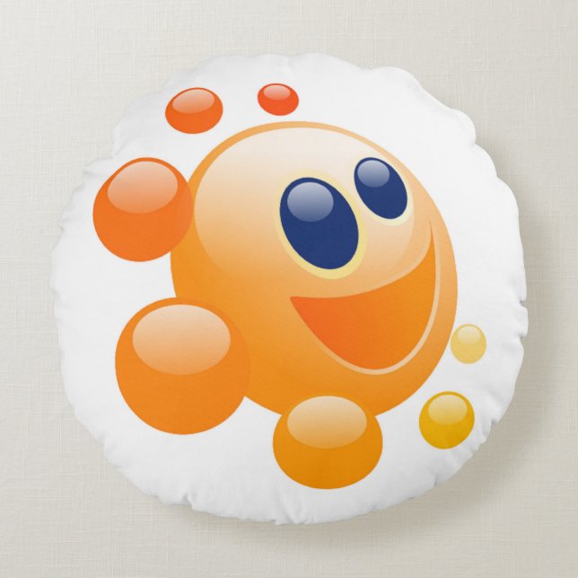 BUBBLY SUN ROUND CUSHION (Front)