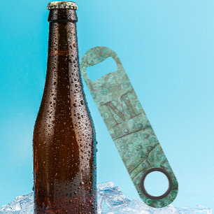 Bubbly Verdigris Bronze Custom Monogram