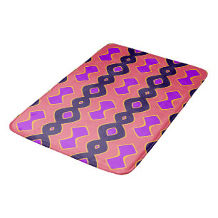 Bubbly Wave pink purple Bath Mat