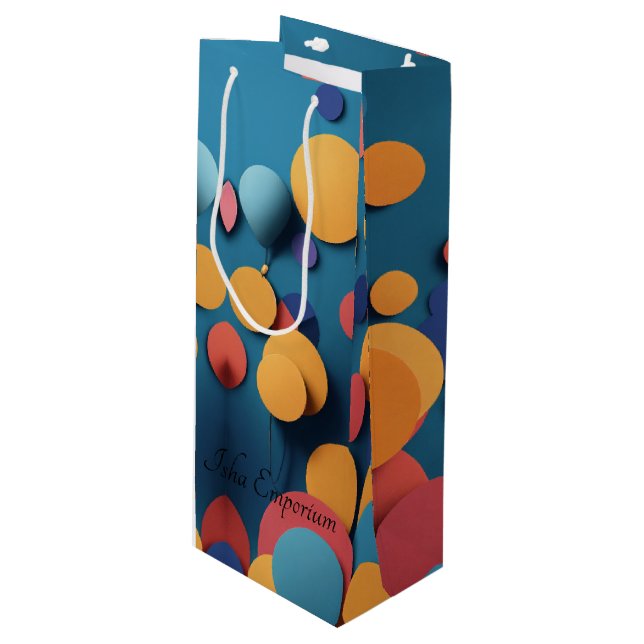 Bubbly Wine Gift Bag (Front Angled)