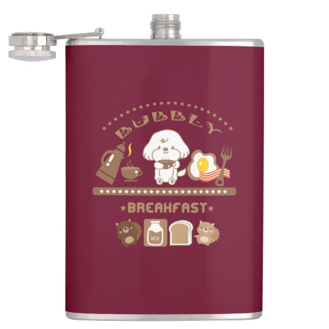 Bubbly's breakfast hip flask (Opened)