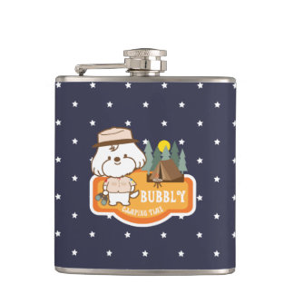 Bubbly's camping time hip flask
