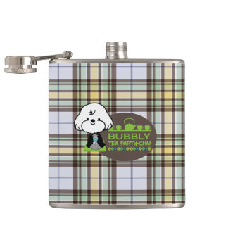 bubbly's tea party hip flask