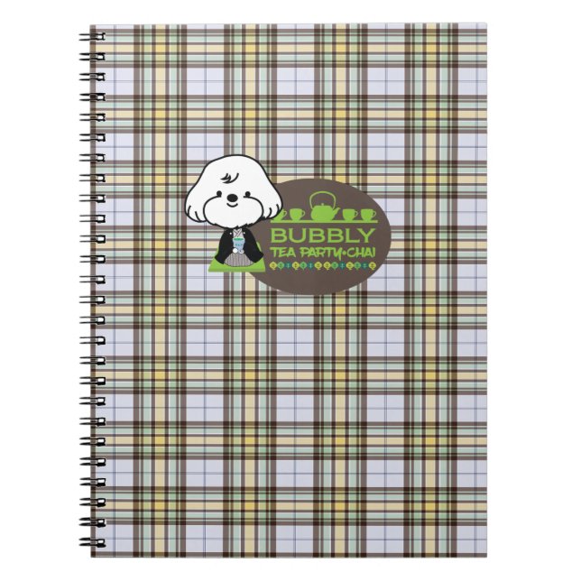 bubbly's tea party spiral notebook (Front)