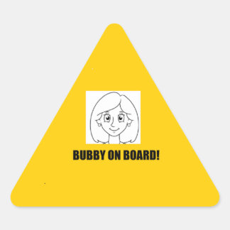 Bubby On Board! Triangle Sticker