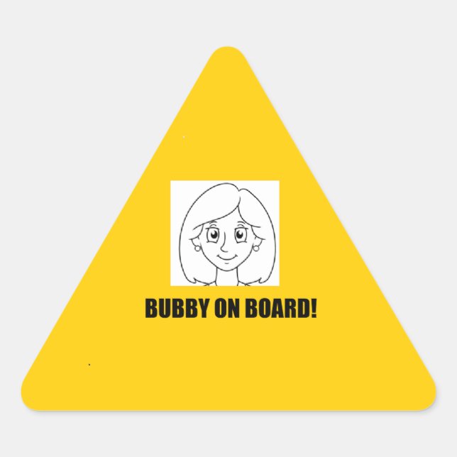 Bubby On Board! Triangle Sticker (Front)
