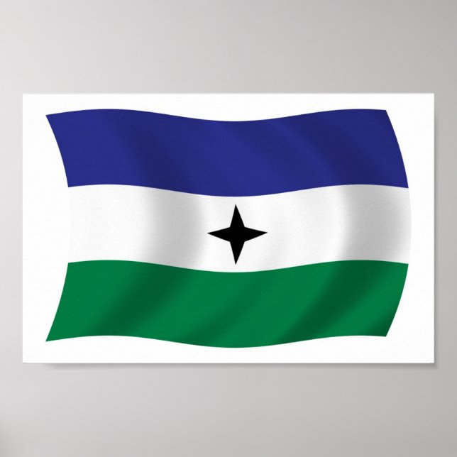 Bubi Nationalist Flag Poster Print (Front)