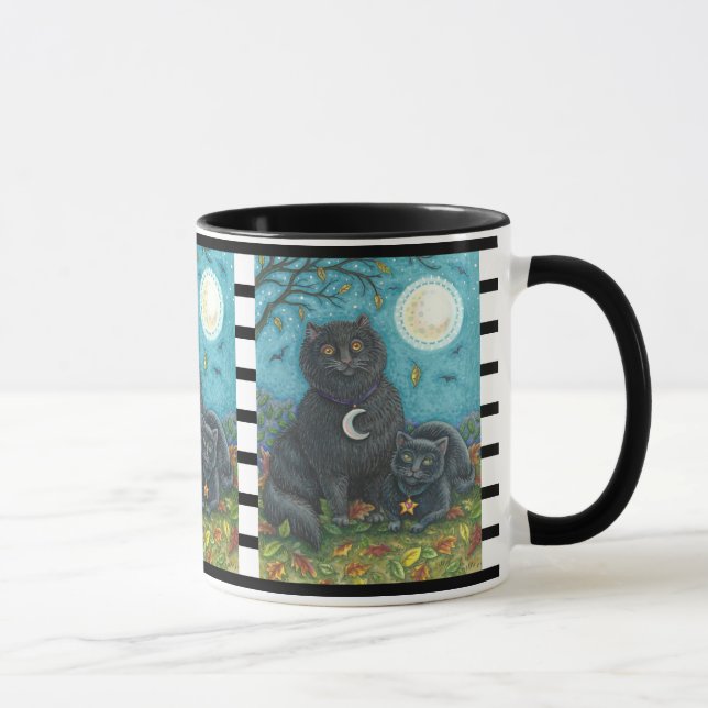 BUBO AND PYEWACKET, BLACK CAT HALLOWEEN COMBO MUG (Right)