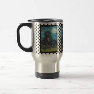 BUBO AND PYEWACKET, BLACK CATS TRAVEL COMMUTER MUG
