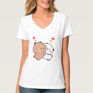 Bubu and Dudu, Panda And Brownie Bear Couple T-Shirt