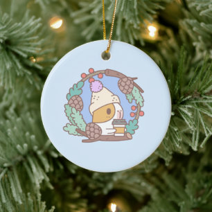 Bubu the Guinea Pig, Coffee Break Ceramic Tree Decoration