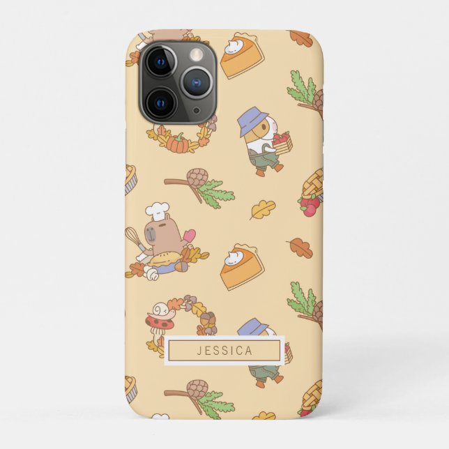 Bubu the Guinea Pig, Fall and Pie Pattern Case-Mate iPhone Case (Back)