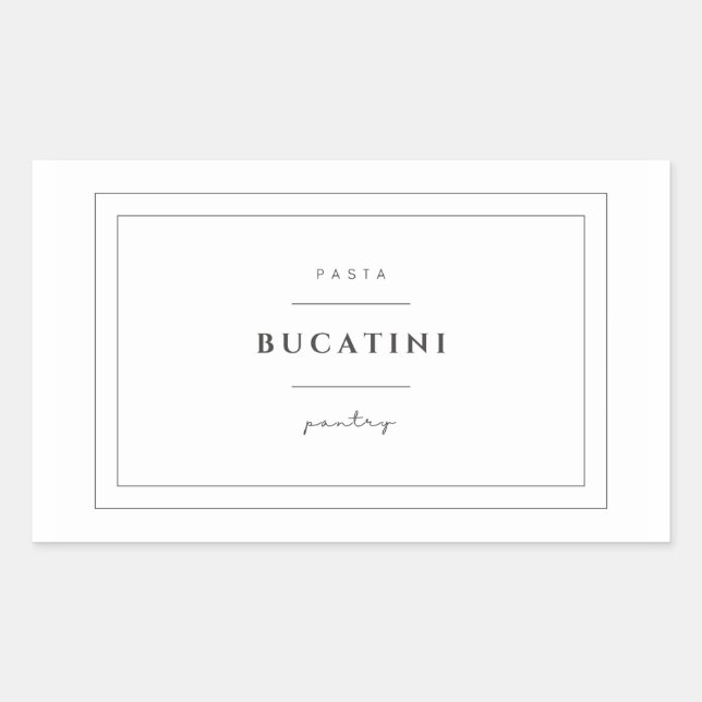 Bucatini Pasta Food Label Stickers (Front)