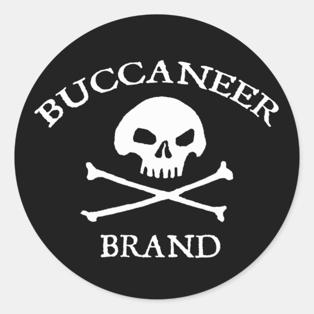 Buccaneer Brand Classic Round Sticker (Front)