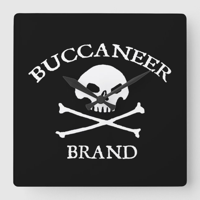 Buccaneer Brand Square Wall Clock (Front)