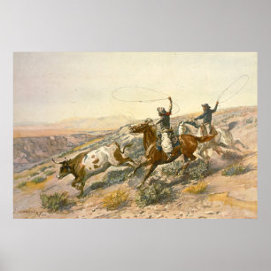 Buccaroos by Charles Marion Russell Poster