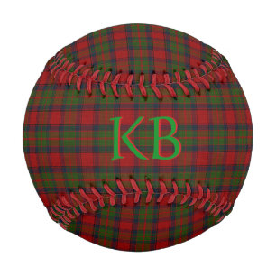 Buccleuch Official Tartan with monogram / name Baseball
