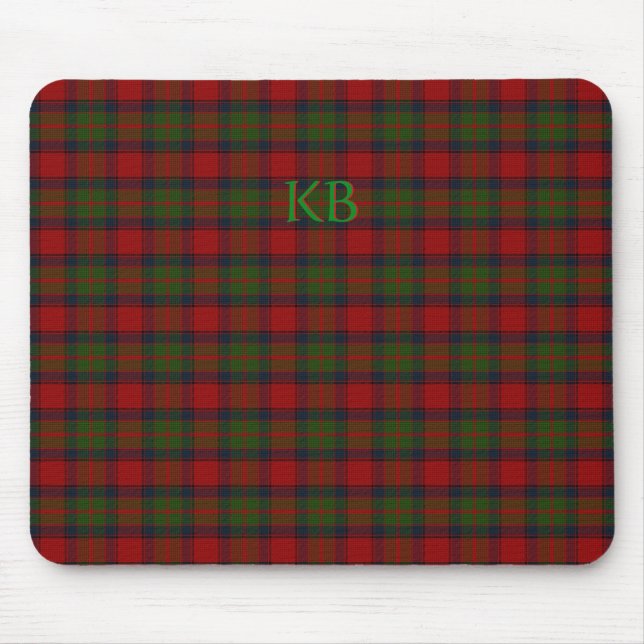 Buccleuch Official Tartan with monogram / name Mouse Pad (Front)
