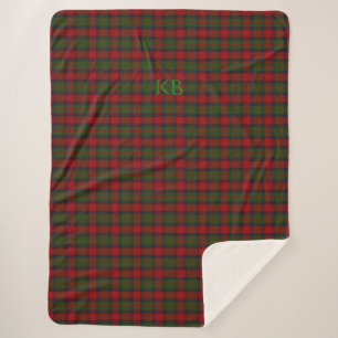 Buccleuch Official Tartan with monogram / name Sherpa Blanket