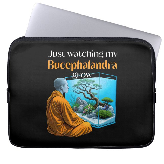 Bucephalandra Zen – A Meditative Aquascaping Laptop Sleeve (Front)