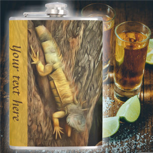 Bucerias Iguana 1069 Hip Flask