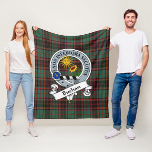 Buchan Ancient Clan Badge Tartan Plaid Fleece Blanket