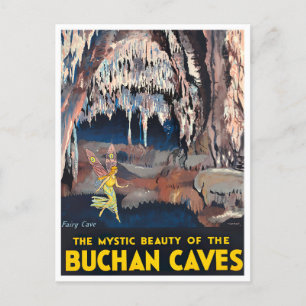 Buchan Caves Australia vintage travel Postcard