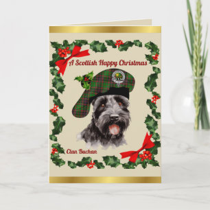 Buchan Scottie Dog Personalised Xmas Card