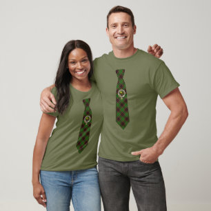Buchan Scottish Clan Badge & Tartan Necktie  T-Shirt
