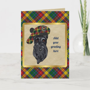 Buchanan Badge & Tartan Personalised Card