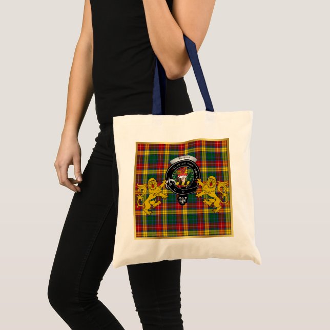 Buchanan Clan Badge Tartan Tote Bag (Front (Product))