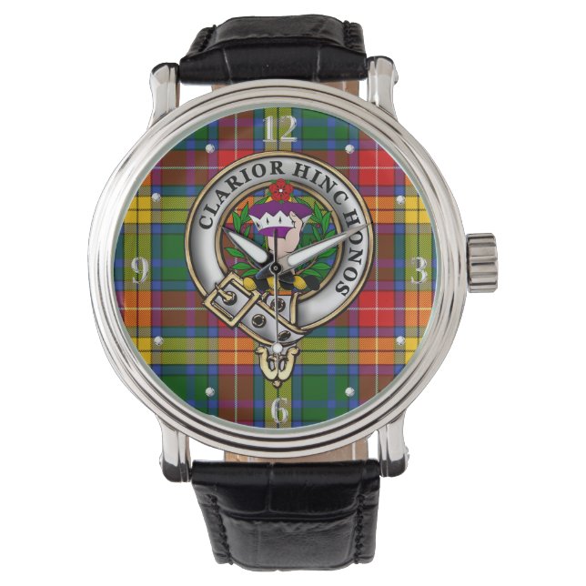 Buchanan Clan Badge & Tartan Watch (Front)