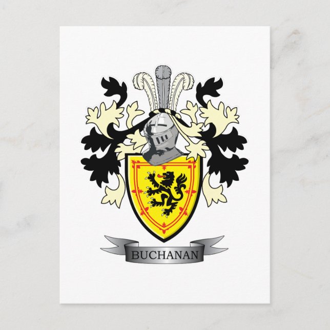 Buchanan Family Crest Coat of Arms Postcard (Front)