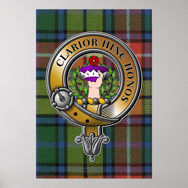 Buchanan Tartan & Badge Poster (Front)