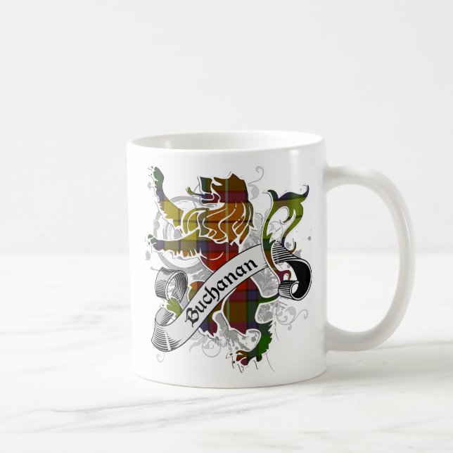 Buchanan Tartan Lion Coffee Mug (Right)