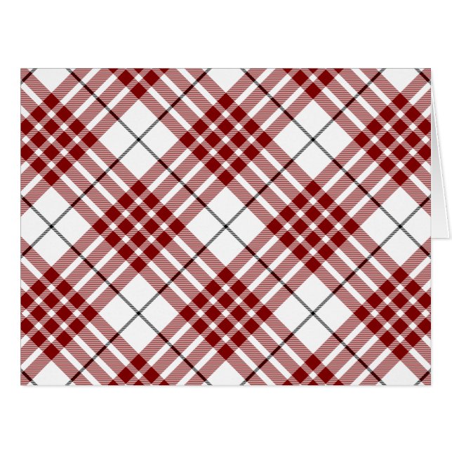 Buchanan tartan red white plaid (Front Horizontal)